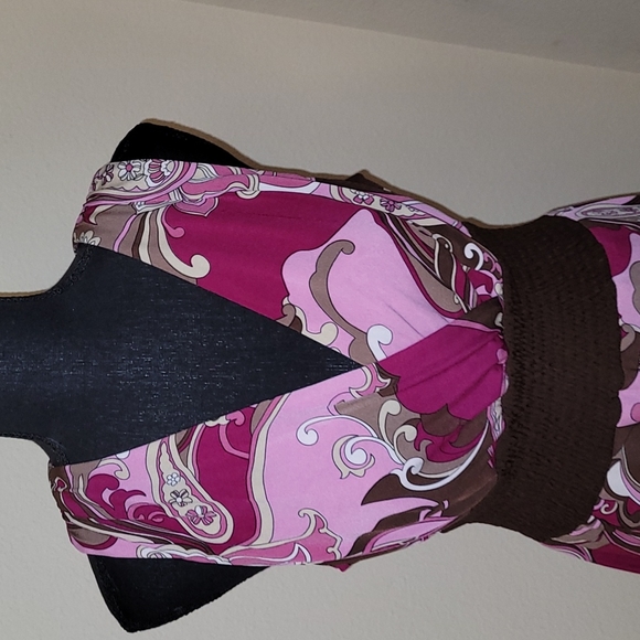💕Rabbit Rabbit Rabbit Pink/Brown Paisley Dress - Size 12💕 - Picture 8 of 10